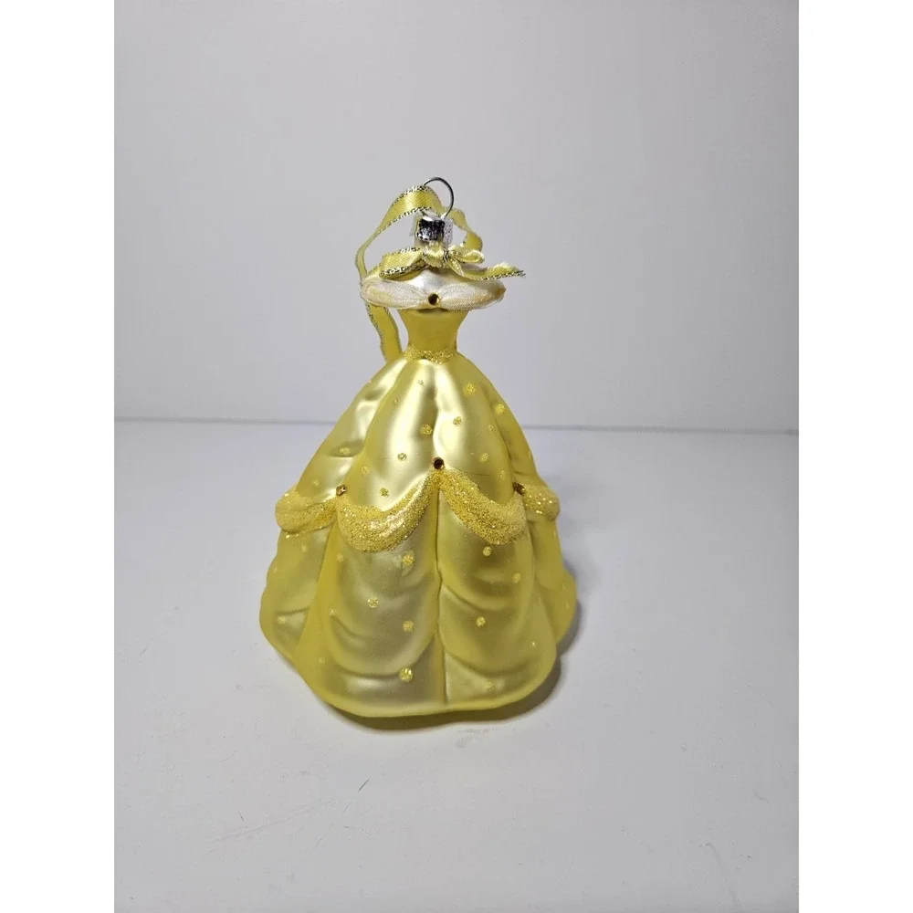 Hallmark Disney Princess Belle Blown Glass Dress Ornament Beauty and the Beast